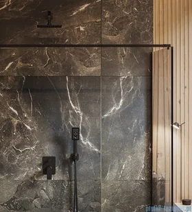 Omnires Baretti bateria natryskowa-wannowa podtynkowa z przełącznikiem czarny mat BA7835BL | - Baterie wannowe i prysznicowe - miniaturka - grafika 3