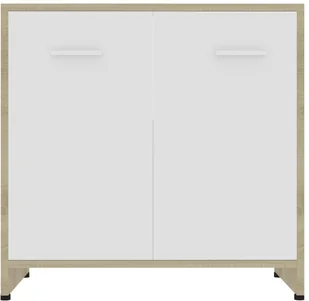 VidaXL Lumarko 4-częściowy zestaw mebli łazienkowych, biel i dąb sonoma 3071716 VidaXL - Meble łazienkowe - miniaturka - grafika 6