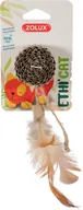 Zabawki dla kotów - Zolux Zabawka dla kota ETHICAT dysk z tektury i piórka 580771 - miniaturka - grafika 1