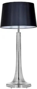 4concepts Nocna LAMPA stołowa LOZANNA TRANSPARENT BLACK L214282230 stojąca LAMPKA abażurowa do sypialni biała przydymiona L214282230 - Lampy stojące - miniaturka - grafika 2