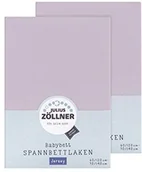 Prześcieradła dla dzieci - Zollner Julius prześcieradło z gumką na łóżko dziecięce, wymiary: 60 x 120 / 70 x 140 cm, w różnych kolorach dwupak bez - miniaturka - grafika 1