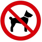 Akcesoria do bram - Znak informacyjny ZAKAZ WSTĘPU ZE ZWIERZĘTAMI - miniaturka - grafika 1