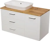 Szafki łazienkowe - Gante Szafka z umywalką biała 110 cm seria Magnum - miniaturka - grafika 1