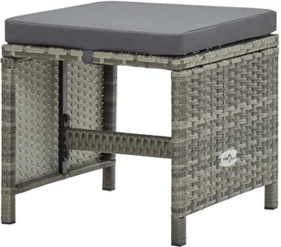 vidaXL 9-cz. zestaw mebli ogrodowych z poduszkami, rattan PE, szary - Meble ogrodowe - miniaturka - grafika 7