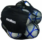 Siatkówka - Molten piłka Mesh Bag, holds Up to 12 Soccer or Volley Meatballs (Black) SPB - miniaturka - grafika 1