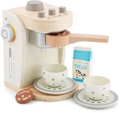 Zabawki AGD - NEW CLASSIC TOYS Biały drewniany ekspres do kawy dla dzieci - miniaturka - grafika 1
