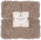 Narzuty - Narzuta na łóżko, pled 220x240 cm dwustronny koc na kanapę brązowy HA7070 - miniaturka - grafika 1