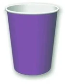 Naczynia i sztućce jednorazowe - AR Kubeczki papierowe fioletowe 10 szt DB6020FIO - miniaturka - grafika 1