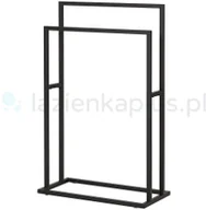 Wieszaki łazienkowe - Sealskin Carre wieszak stojący czarny 396130746 - miniaturka - grafika 1