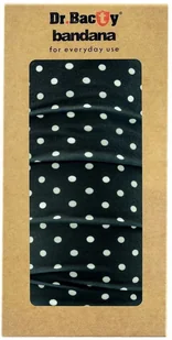 Dr. Bacty Bandana codzienna tuba Dr.Bacty - polka dots black DRH-POLKADOTSBLACK - Szaliki i chustki dla dzieci - miniaturka - grafika 3