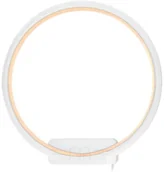Lampy ścienne - Mdeco Kinkiet LAMPA ścienna MDECO SLIM/000101/3000/W futurystyczna OPRAWA metalowa LED 18W 3000K pierścień ring biały - miniaturka - grafika 1