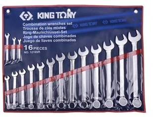 KING TONY Zestaw kluczy płasko - oczkowy 1216SR - Klucze i nasadki - miniaturka - grafika 3