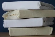 Prześcieradła dla dzieci - DUDU N GIRLIE dudu N Girlie na łóżko dziecięce, bawełna jersey prześcieradło z gumką arkuszy, biały/kremowy, 2 sztuki 1011WC - miniaturka - grafika 1