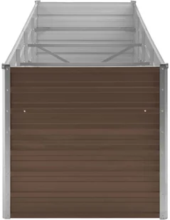 vidaXL Donica ogrodowa, brązowa, 320 x 80 x 77 cm, galwanizowana stal - Donice - miniaturka - grafika 5