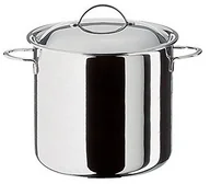 Garnki - Spring 0285580624 Cristal/garnek na warzywa garnek do mięsa z pokrywką, ze stali nierdzewnej, srebrny, 23,6 x 30,8 x 34 cm 285580624 - miniaturka - grafika 1