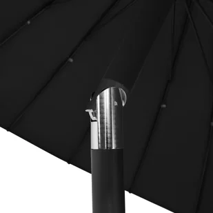 vidaXL Parasol ogrodowy na słupku aluminiowym, 270 cm, czarny vidaXL - Parasole ogrodowe - miniaturka - grafika 5