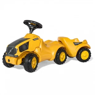 Rolly Toys RollyMinitrac Volvo z zawieszką (dla dzieci w wieku od 1,5 do 4 lat, cicha opona, pomoc w nauce chodzenia, kolor żółty) 132560 - Jeździki dla dzieci - miniaturka - grafika 2