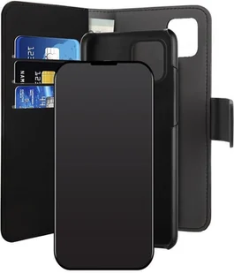 PURO Wallet Detachable - Etui 2w1 iPhone 12 / iPhone 12 Pro (czarny) - Etui i futerały do telefonów - miniaturka - grafika 3