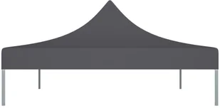VidaXL Dach do namiotu imprezowego, 4 x 3 m, antracytowy, 270 g/m - Pawilony ogrodowe - miniaturka - grafika 5