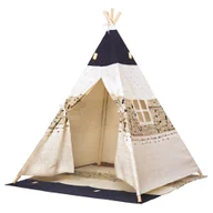 Namioty i tipi dla dzieci - BINO namiot tipi Stan TeePee beżowo niebieski - miniaturka - grafika 1