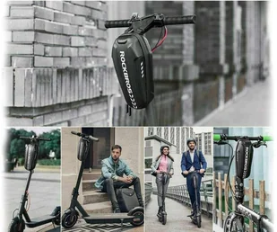 RockBros Etui wodoodporne sakwa na hulajnogę uchwyt na ramę RockBros B62 Czarne 10358X1 - Akcesoria do skatingu - miniaturka - grafika 5
