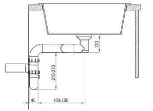 Deante Syfon zlewozmywakowy czarny Space Saver - Syfony - miniaturka - grafika 5
