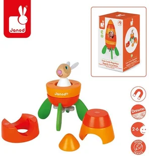 Janod Rakieta drewniana magnetyczna marchewka z Królikiem J08250 - Figurki dla dzieci Janod Rakieta drewniana magnetyczna marchewka z Królikiem J08250 - Figurki dla dzieci - miniaturka - grafika 4