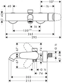Baterie wannowe i prysznicowe - Hansgrohe Citterio M Bateria wannowa ścienna czerwone złoto szczotkowane 34420310 - miniaturka - grafika 1
