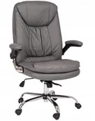 Fotele i krzesła biurowe - Mebel Elite Fotel Biurowy Gabinetowy Obrotowy PARIS Szary - miniaturka - grafika 1