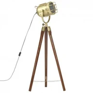 Lampy stojące - Brązowa lampa stojąca retro z drewna mango - 5X EX191 C3-L92 - miniaturka - grafika 1