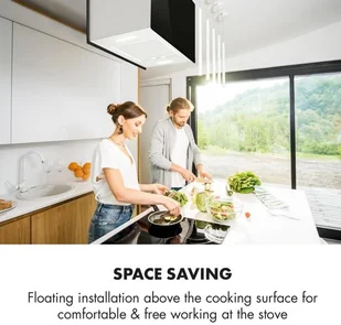 Klarstein Kronleuchter L 60 Czarny (CGCH2-KronleuchterLB) - Okapy kuchenne - miniaturka - grafika 5