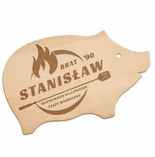 Murrano Deska do krojenia świnka z grawerem dla pary na drewnianą rocznicę śl DSK-SWK-031 - Deski do krojenia - miniaturka - grafika 12