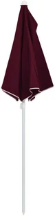 vidaXL Półokrągły parasol ogrodowy na słupku, 180x90 cm, bordowy vidaXL - Parasole ogrodowe - miniaturka - grafika 7