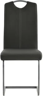 vidaXL Krzesła do jadalni, 6 szt., sztuczna skóra, 43x55x100 cm, szare - Krzesła - miniaturka - grafika 5