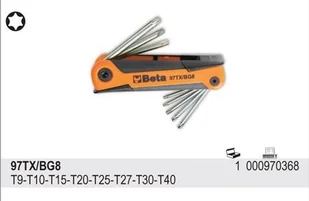 Beta KPL.8 KLUCZY TRZPIEN.Z KOŃCÓWKĄ TORX 97TX/BG8 - Klucze i nasadki - miniaturka - grafika 2