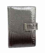 Etui na dokumenty i karty - Jennifer Jones Etui Na Karty Dokumenty JENNIFER JONES Wizytownik Pionowy Z Zapięciem Skóra Naturalna Lakierowana JJ5244 - miniaturka - grafika 1