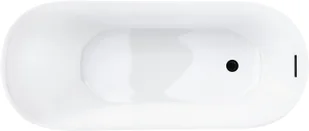 Corsan Wanna wolnostojąca Estella 170 cm z wykończeniem czarnym S-302XLBL - Wanny - miniaturka - grafika 4