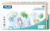 Pozostałe akcesoria dla plastyków - Milan Kredki akwarelowe sześciokatne 36 kolorów, metalowe pudełko 07167436 - miniaturka - grafika 1