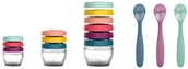 Zestawy naczyń dla dzieci - Babymoov Babymoov, Zestaw miseczek Babybols z łyżeczkami - miniaturka - grafika 1