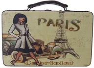 Pudła i pojemniki do przechowywania - Kleiber 91995 walizka do przechowywania Paris mała walizka do przechowywania, Box, drewno, brązowy, 30 X 11, 5 x 18 cm 91995 - miniaturka - grafika 1