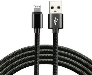 everActive Kabel przewód pleciony USB Lightning iPhone everActive CBB-2IB 200cm z obsługą szybkiego ładowania do 2,4A czarny CBB-2IB - Kable USB - miniaturka - grafika 3
