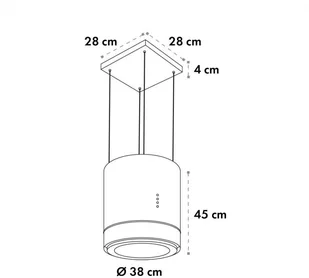 Klarstein Tron Ambience 38 Biały (CGCH2-TronAmbience-W) - Okapy kuchenne - miniaturka - grafika 10
