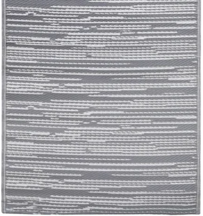 vidaXL Dywan na zewnątrz, szary, 120x180 cm, PP - Dywany zewnętrzne - miniaturka - grafika 5