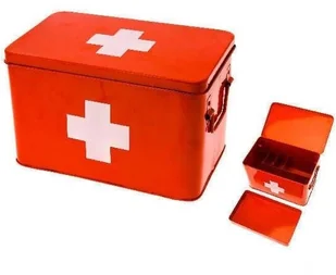 pt, Apteczka, pudełko na leki metal red L by pt, HM0365L - Pojemniki kuchenne - miniaturka - grafika 2