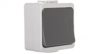 Wyłączniki światła i elektryczne - Timex elektro JANTAR-bis Łącznik pojedynczy z podświetleniem n/t IP44 szary WNT-1J-b/S WNT-1J-b/S SZ - miniaturka - grafika 1