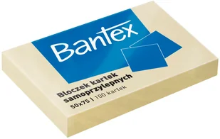 Bantex BLOCZKI SAMOPRZYLEPNE 50X75MM 100 KARTEK ŻÓŁTE zakupy dla domu i biura 400086385 - Notesy i bloczki - miniaturka - grafika 2