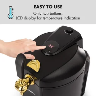 Klarstein Klarstein Skal dystrybutor piwa dozownik schładzacz piwa 5l beczki CO2 stal nierdzewna czarny TK49-Skal-BL - Pozostałe akcesoria barmańskie - miniaturka - grafika 7