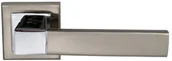 Klamki - Schaffner Klamka drzwiowa Helen kwadratowy szyld nikiel satyna/chrom - miniaturka - grafika 1