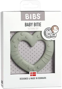 BIBS BIBS Baby Bitie HEART Sage gryzak dla niemowlaka K969998 - Gryzaki dla dzieci - miniaturka - grafika 2