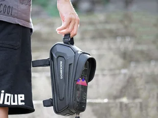 RockBros Etui torba sakwa na rower uchwyt na telefon na ramę RockBros B68 Czarne 9970X1 - Etui i futerały do telefonów - miniaturka - grafika 9